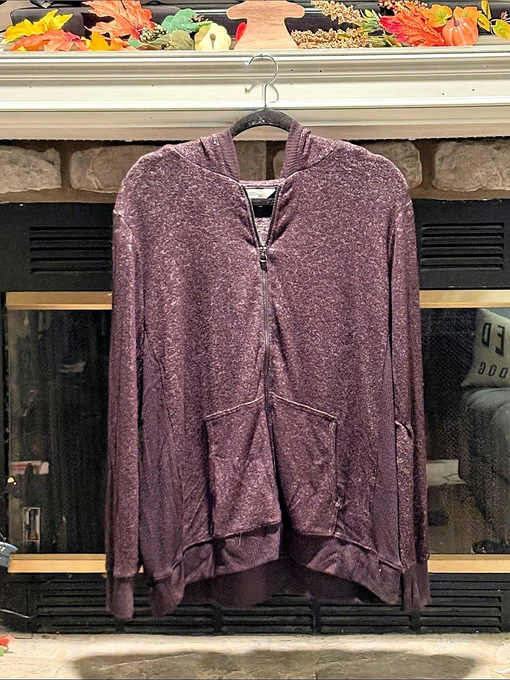 Market & Spruce Hooded Pullover in Purple Size XXL Like New
